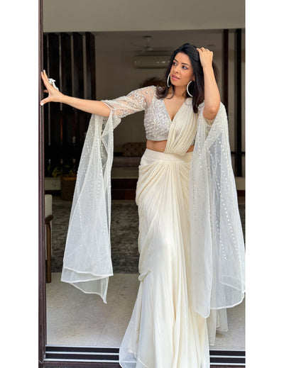 -Indian Designer Pre draped saree singapore