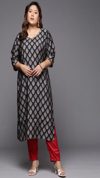 Black Silk Kurti Designer wear in Singapore 