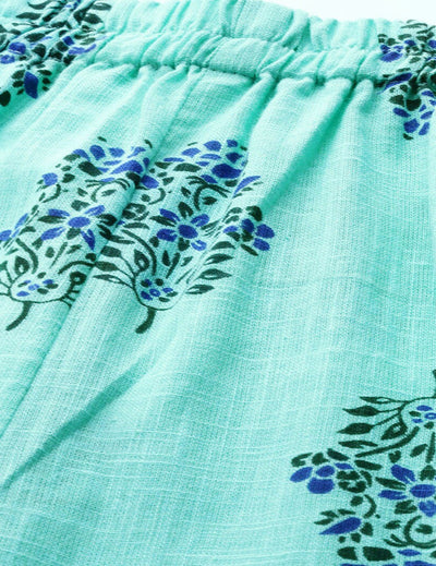 Sea Green & Blue Printed Night suit shop