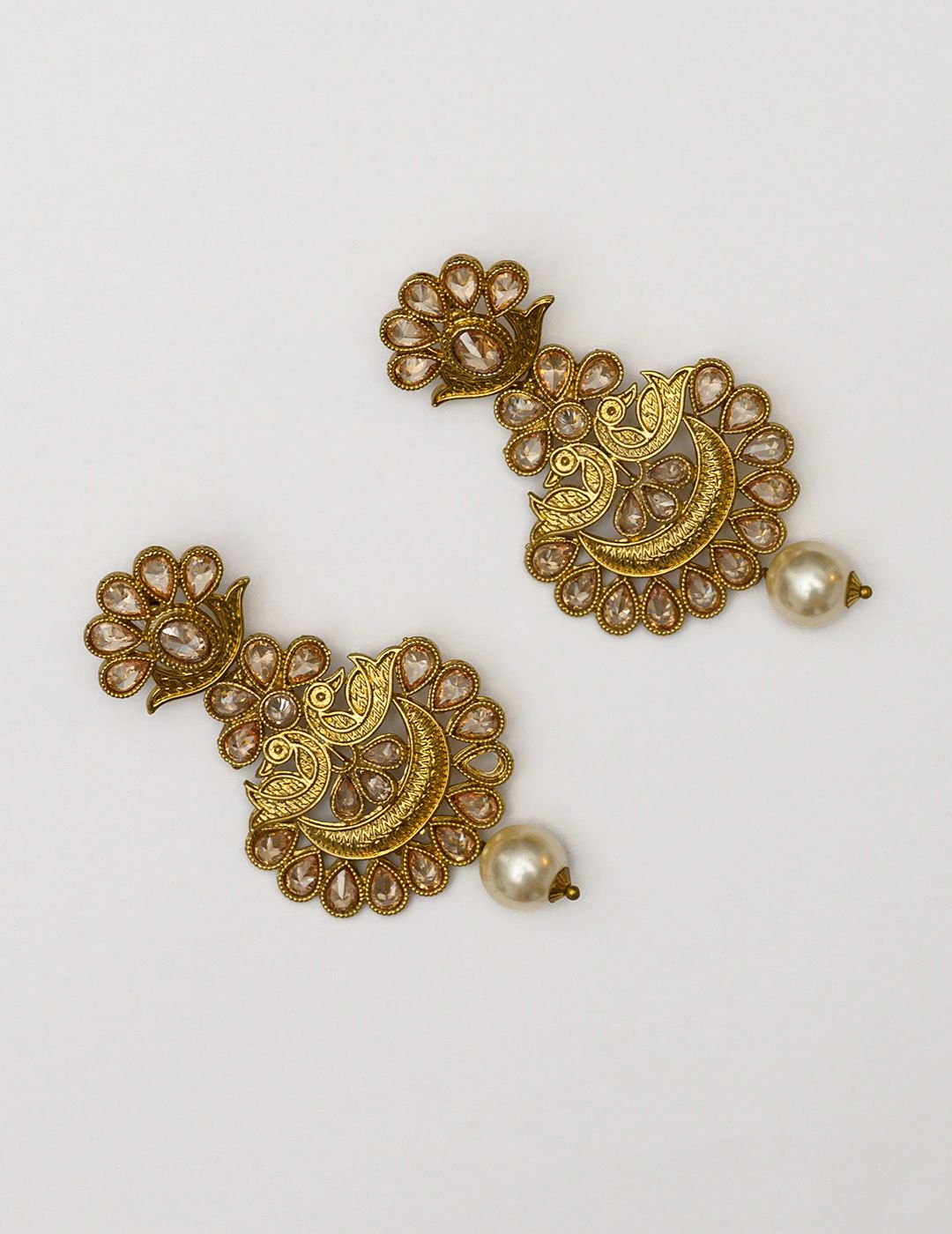 Royal Bling Traditional Gold Plated Earrings