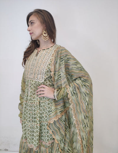 Green Sharara Set online indian clothes singapore